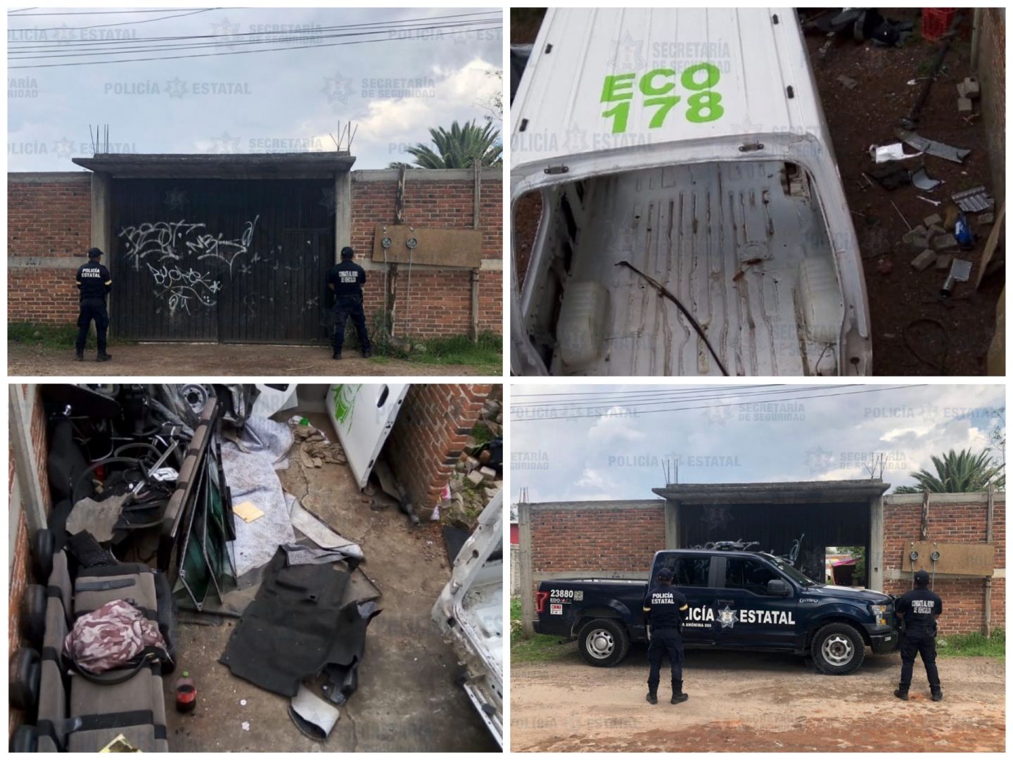 Localizan camioneta con reporte de robo en un predio en Santiago Chimalpa Chiautla