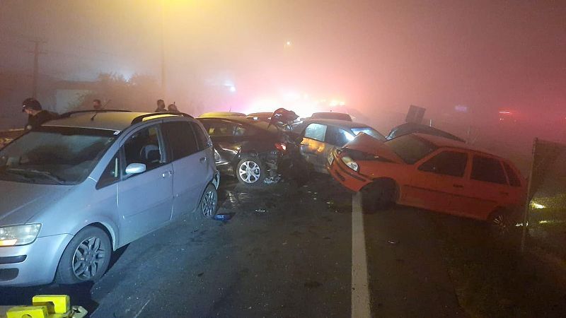 Ocho personas mueren en Brasil en un accidente de tráfico causado por un incendio
