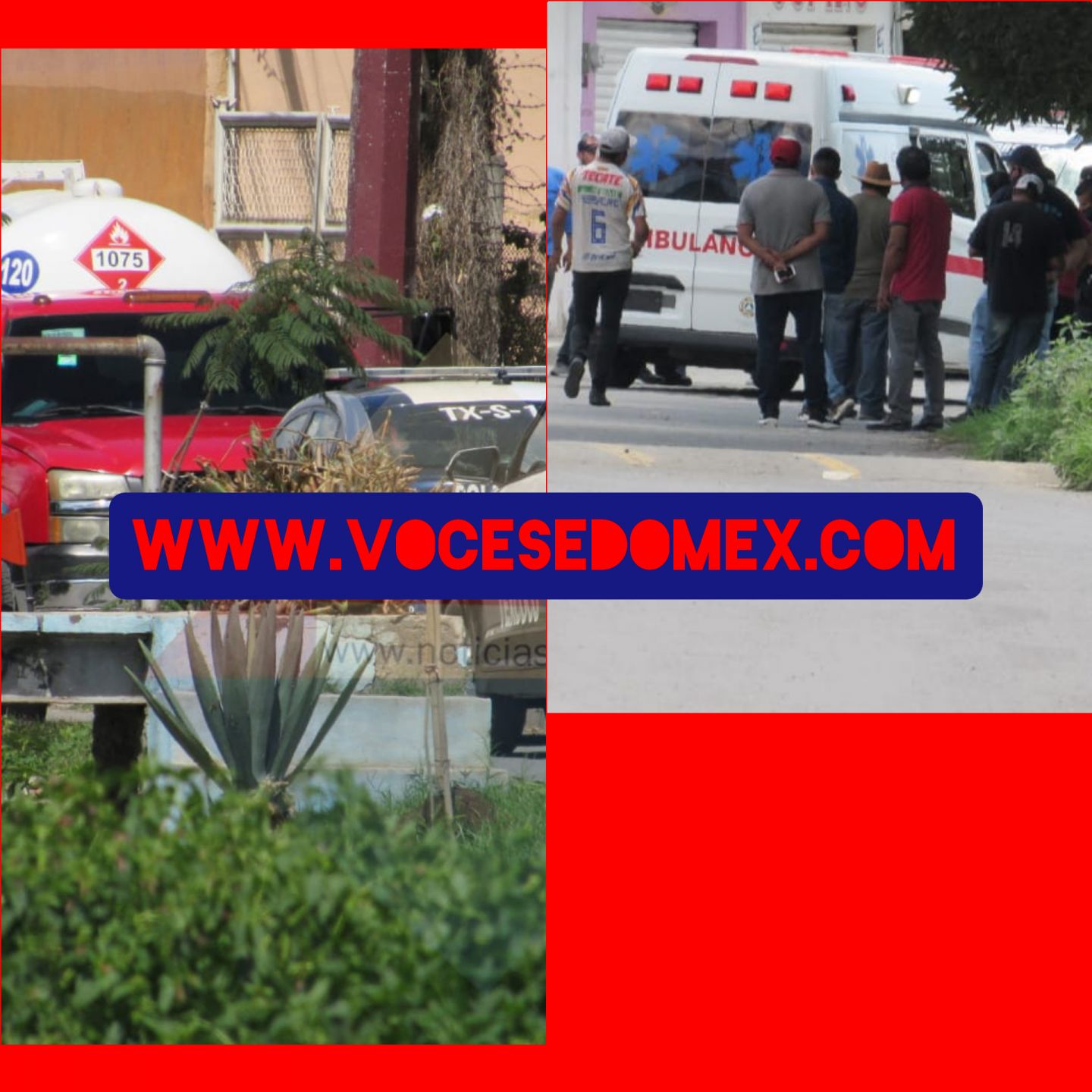 Pipa de Gas LP dio un flamazo y dejo dos heridos por la llamarada ,en Texcoco 