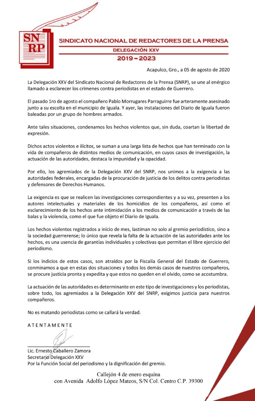 Códice 21 Multimedios se suma a la exigencia del gremio periodístico para garantizar la libertad de expresión en México. 