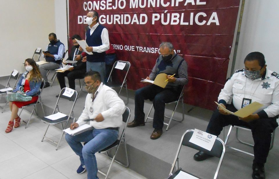 Sesiona Consejo Municipal de Seguridad Pública de Chiautla previniendo contagios 