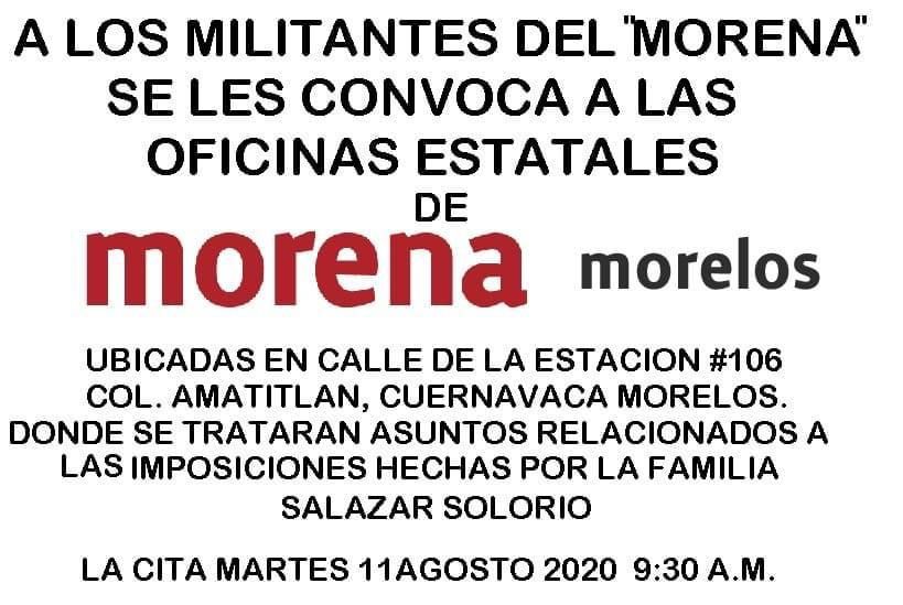 Agandallan candidaturas pluris en MORENA Morelos
