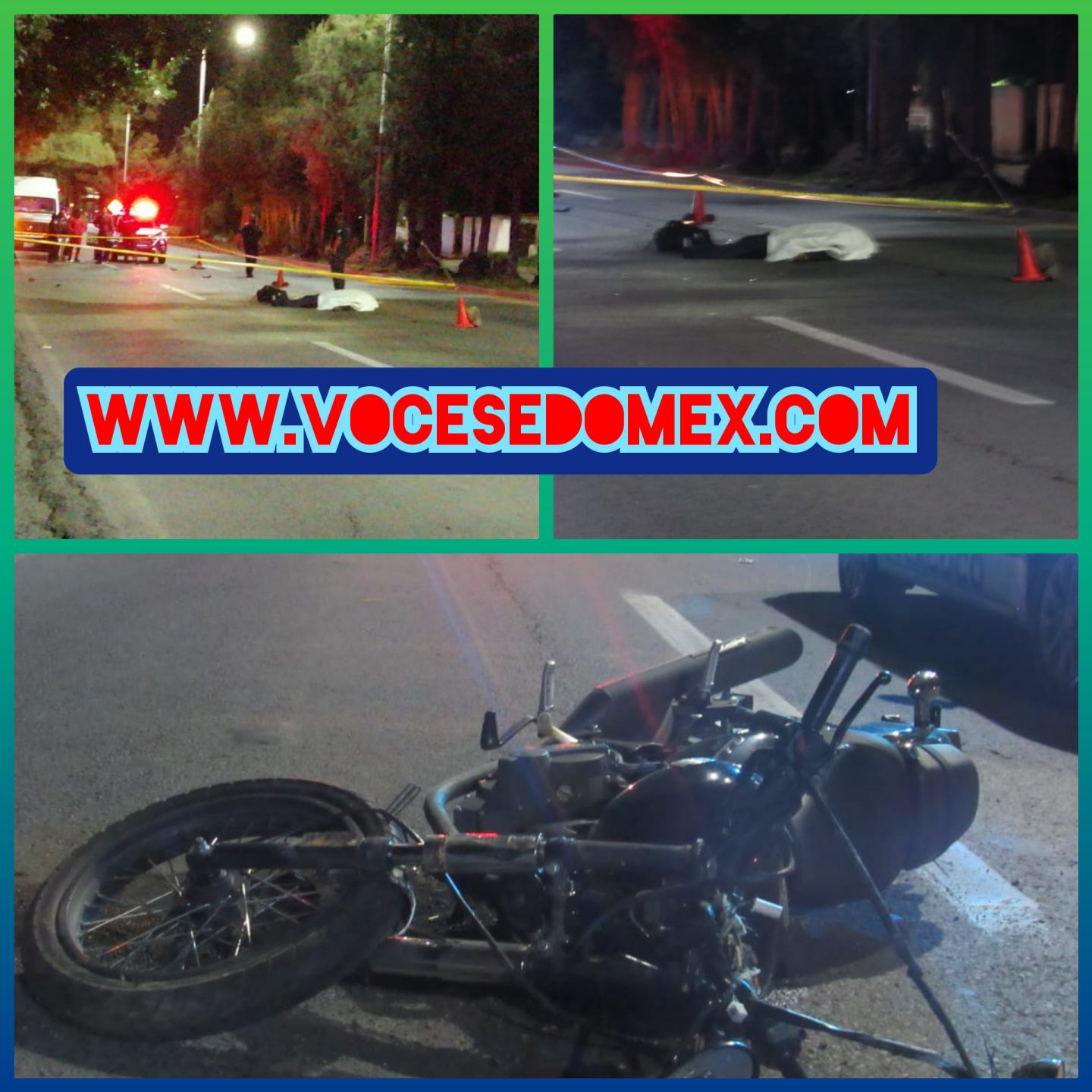 Muere motociclista a la altura de Boyeros en la carretera Texcoco-Lecheria 