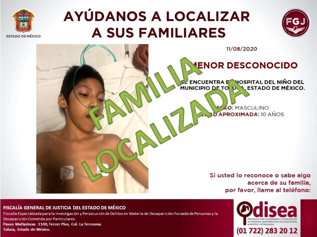 Identifican a Alexander menor atendido en el hospital para el niño tras accidente en la carretera México -Toluca