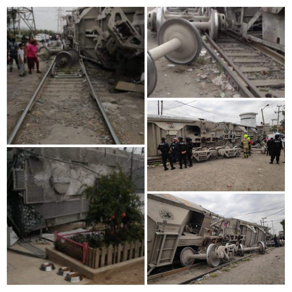 Descarrila tren en Nezahualcóyotl