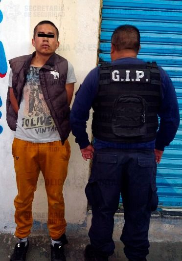 #Policías estatales detienen a un delincuente preliberado, llevaba brazalete electrónico 
