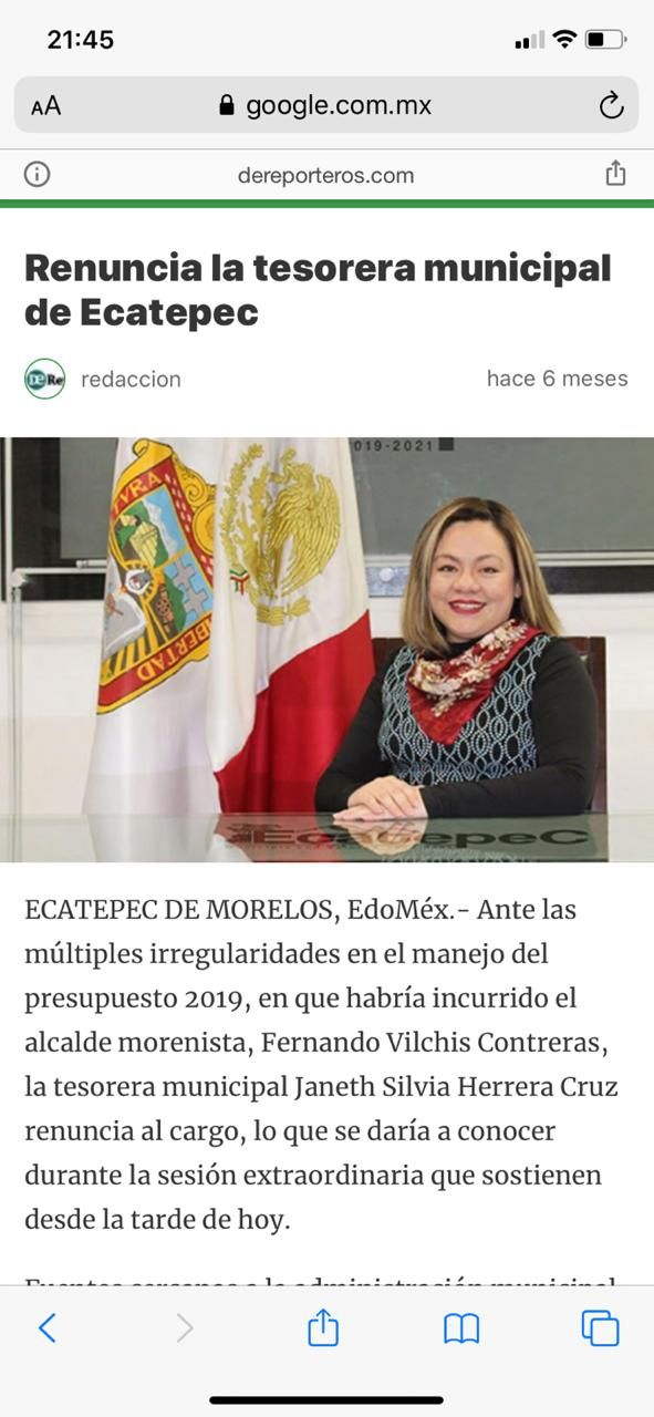 #La ex tesorera del gobierno de Ecatepec, sobrina de Fernando Vilchis la removieron por incompetente