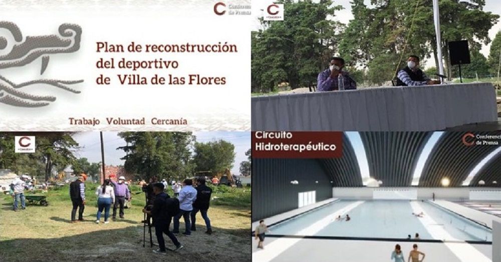 En Coacalco se pone en marcha los trabajos de reconstrucción del Deportivo Villa de las Flores
