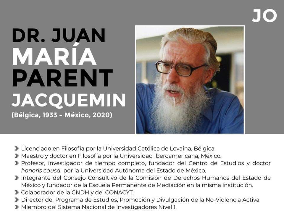 PRESIDENTE DE LA CODHEM EXPRESA CONSTERNACIÓN POR LAMENTABLE FALLECIMIENTO DEL DR JUAN MARÍA PARET JACQUEMIN