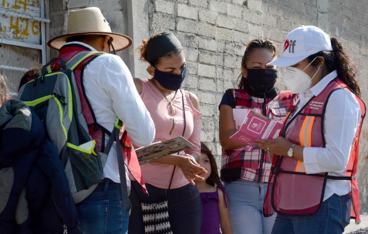 Entregan apoyos alimentarios en domicilios de Ixtapaluca 