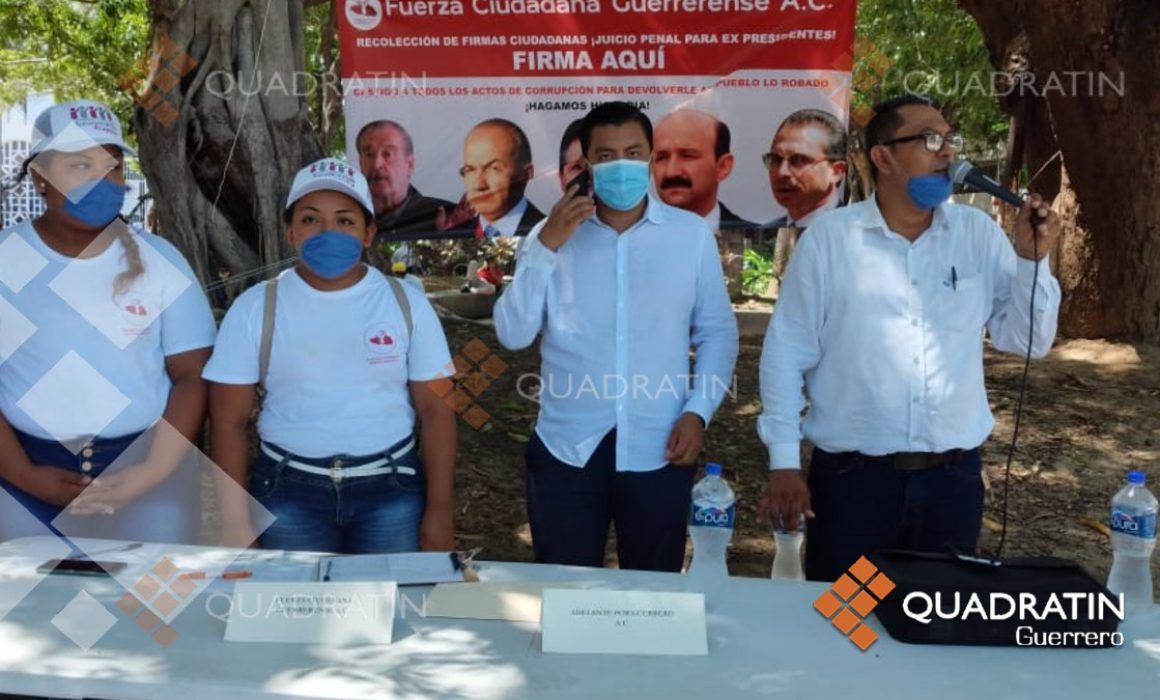 Recolectan firmas para juzgar a ex presidentes en Acapulco 