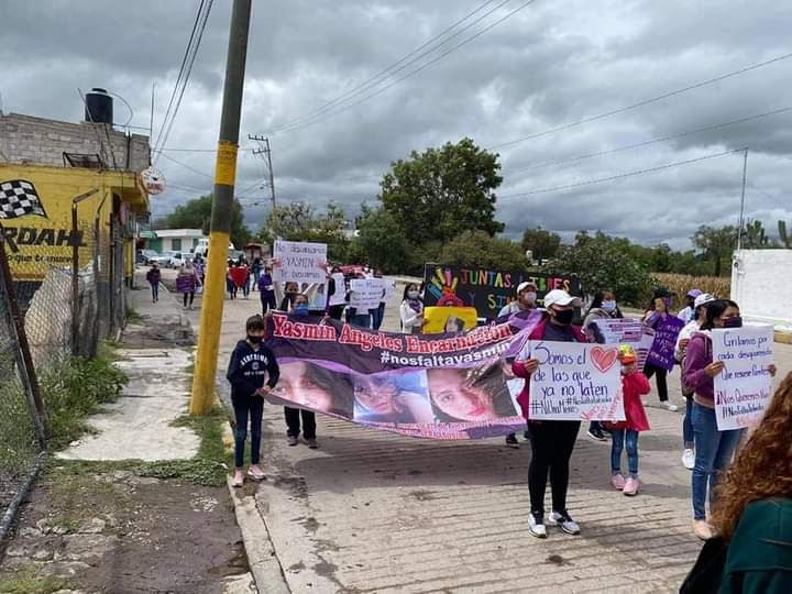 En Tezontepec de Aldama marchan  contra feminicidios