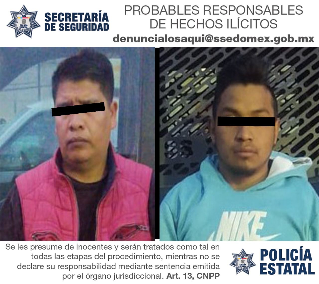 #En Jiquipilco la policía detiene a dos que portaban tres armas de fuego y 20 mil pesos