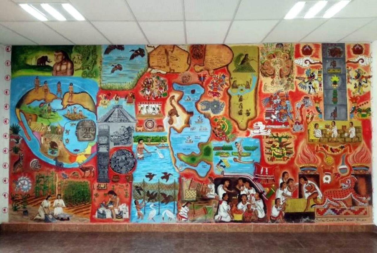 Alberga Casa de Cultura de Nextlalpan mural ’El Gran Señorío de Xaltocan’, de Carolina Elisa Margalli Orozco