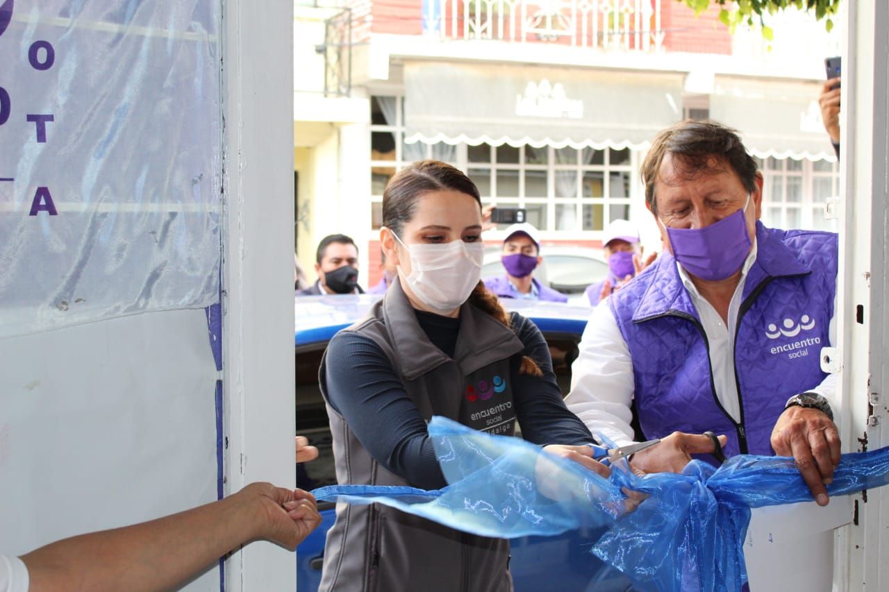 Inauguración, Casa de Campaña de Emmanuel Chacón candidato PESH para Tula de Allende, Hgo