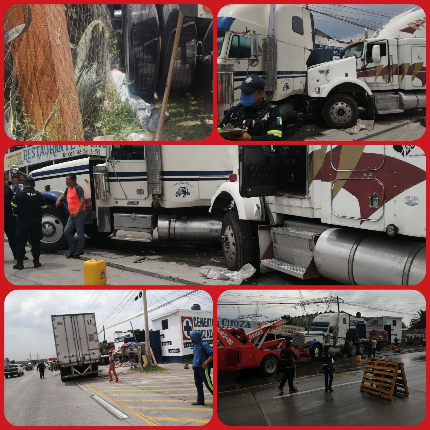 Dos trailers, chocan y deja un muerto a la altura de San Joaquin Coapango, en la carretera Texcoco - Calpulalpan 