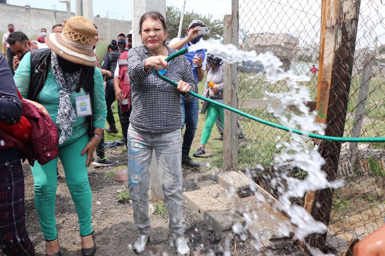 Gobierno de La Paz y el Opdapas ponen en #funcionamiento sistema de abasto de agua potable en Lomas de San Sebastián de esta región mexiquense 