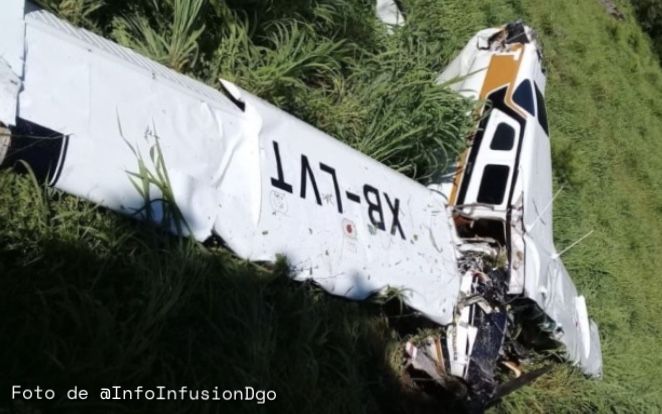 Desplome de aeronave en Durango deja dos muertos