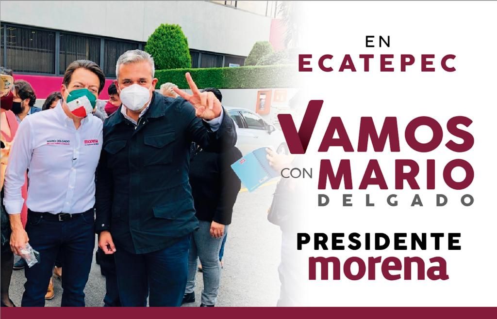 Militancia de Morena en Ecatepec respalda a Mario Delgado como dirigente nacional