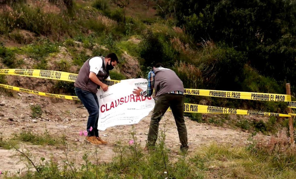 La PROPAEM clausura obra en Naucalpan por no cumplir con  la normatividad ambiental
