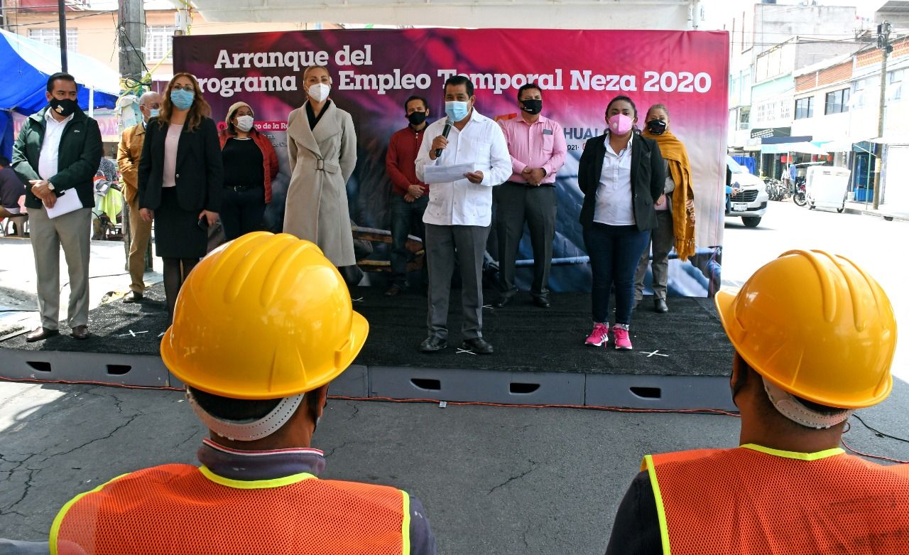 #El alcalde de Nezahualcóyotl, Juan Hugo de la Rosa dio el banderazo de arranque del programa de Empleo Temporal Neza 2020