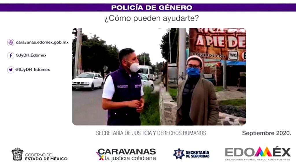 Las Caravanas por la Justicia Cotidiana promueven servicios de la policía de género