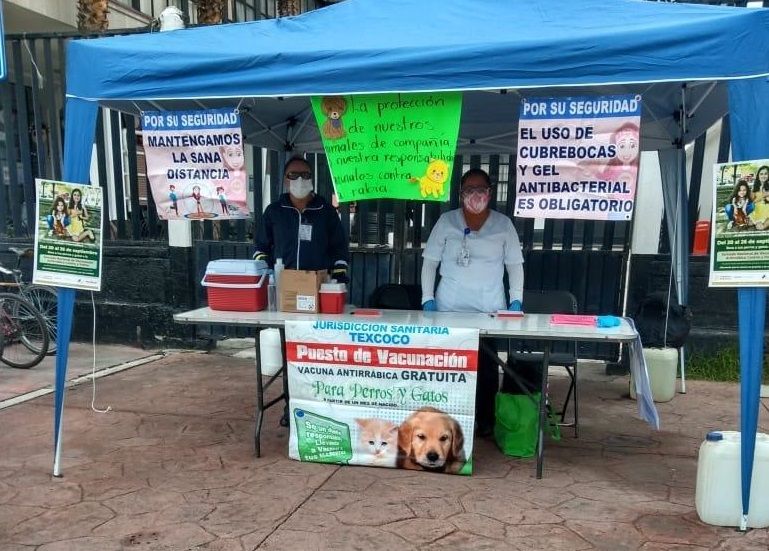 Campaña Nacional de Vacunación antirrábica canina y felina avanza en Texcoco