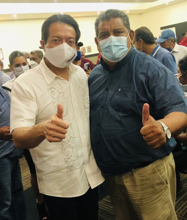 Respalda Óscar Chávez a Mario Delgado; le augura un triunfo arrasador el próximo 8 de octubre 