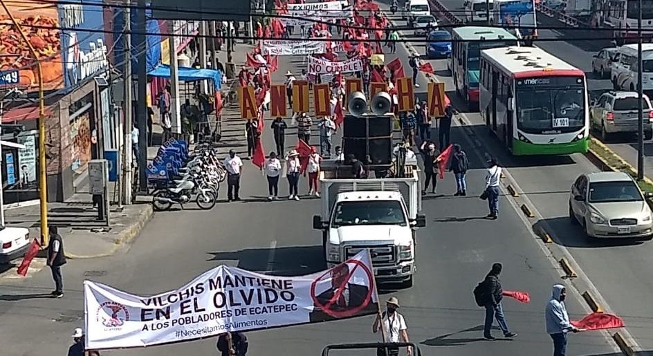 Marcha contra políticas sordas del alcalde Fernando Vilchis en Ecatepec