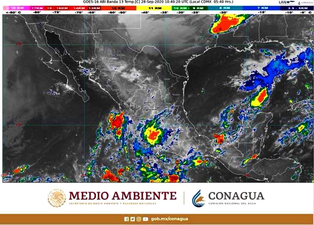 Lluvias puntuales intensas en Tamaulipas, San Luis Potosí, Hidalgo, Puebla, Veracruz y Oaxaca