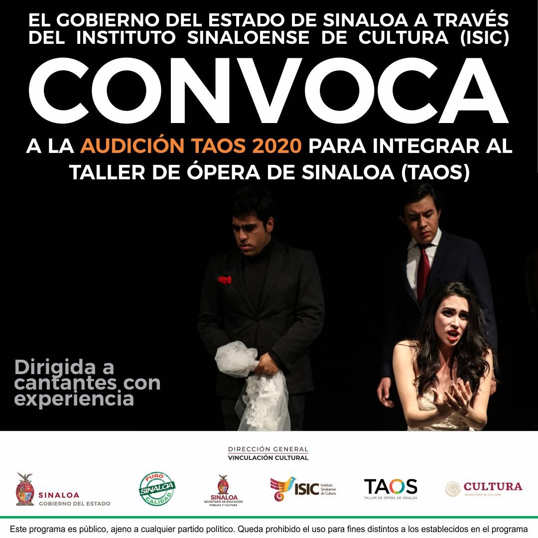 El domingo próximo cierra la convocatoria a audiciones para el Taller de Ópera de Sinaloa