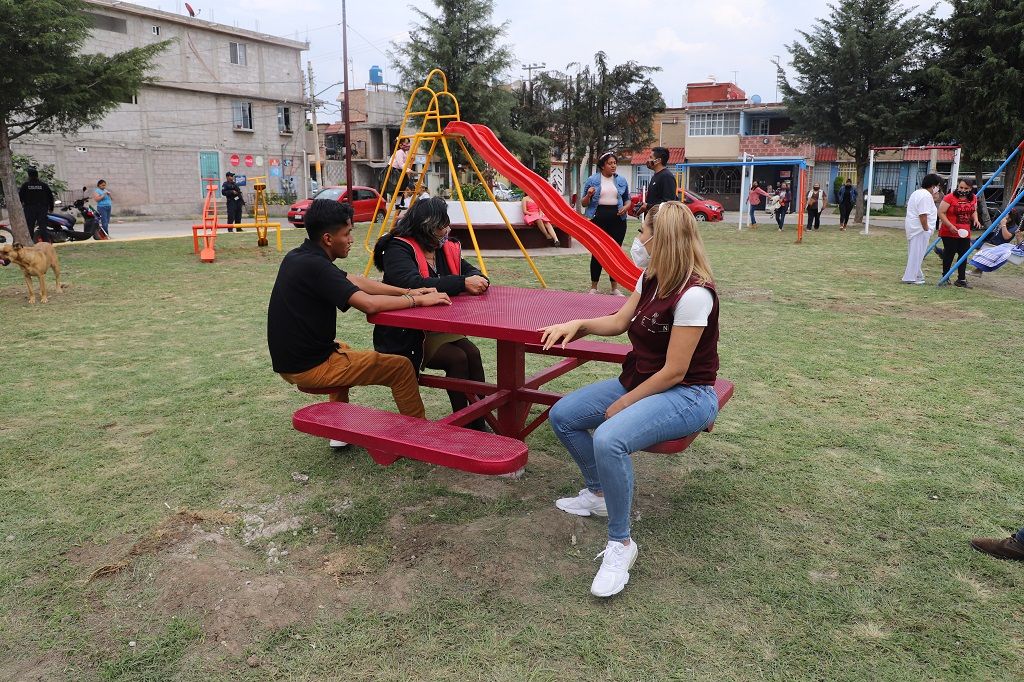 Presidenta Municipal. Nancy Gómez entrega el 3er parque recuperado de Chicoloapan