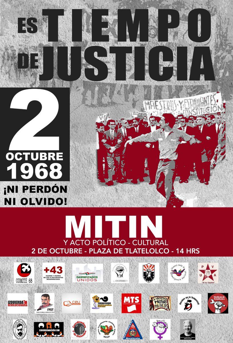 2 de octubre: CDMX alista operativo por marcha al Zócalo; Comité del 68 solo hará mitin en Tlatelolco