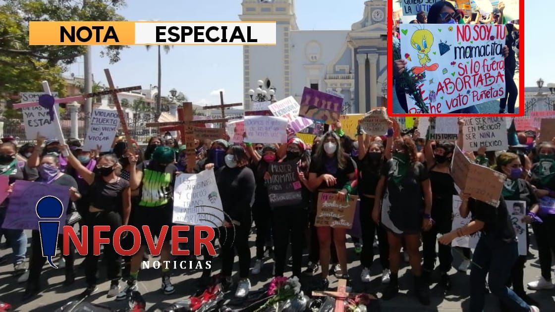 Feministas hacen marcha pacífica en Córdoba.