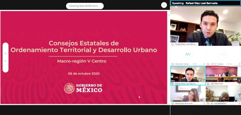 El Edoméx participa en sesión virtual de Consejos Estatales de Ordenamiento Territorial y Desarrollo Urbano Zona Centro