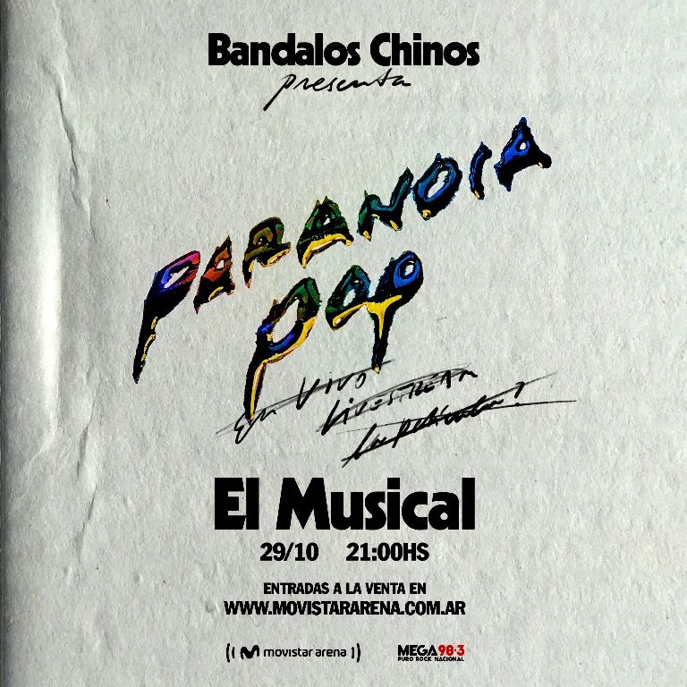 Bandalos Chinos presenta Paranoia Pop, El Musical