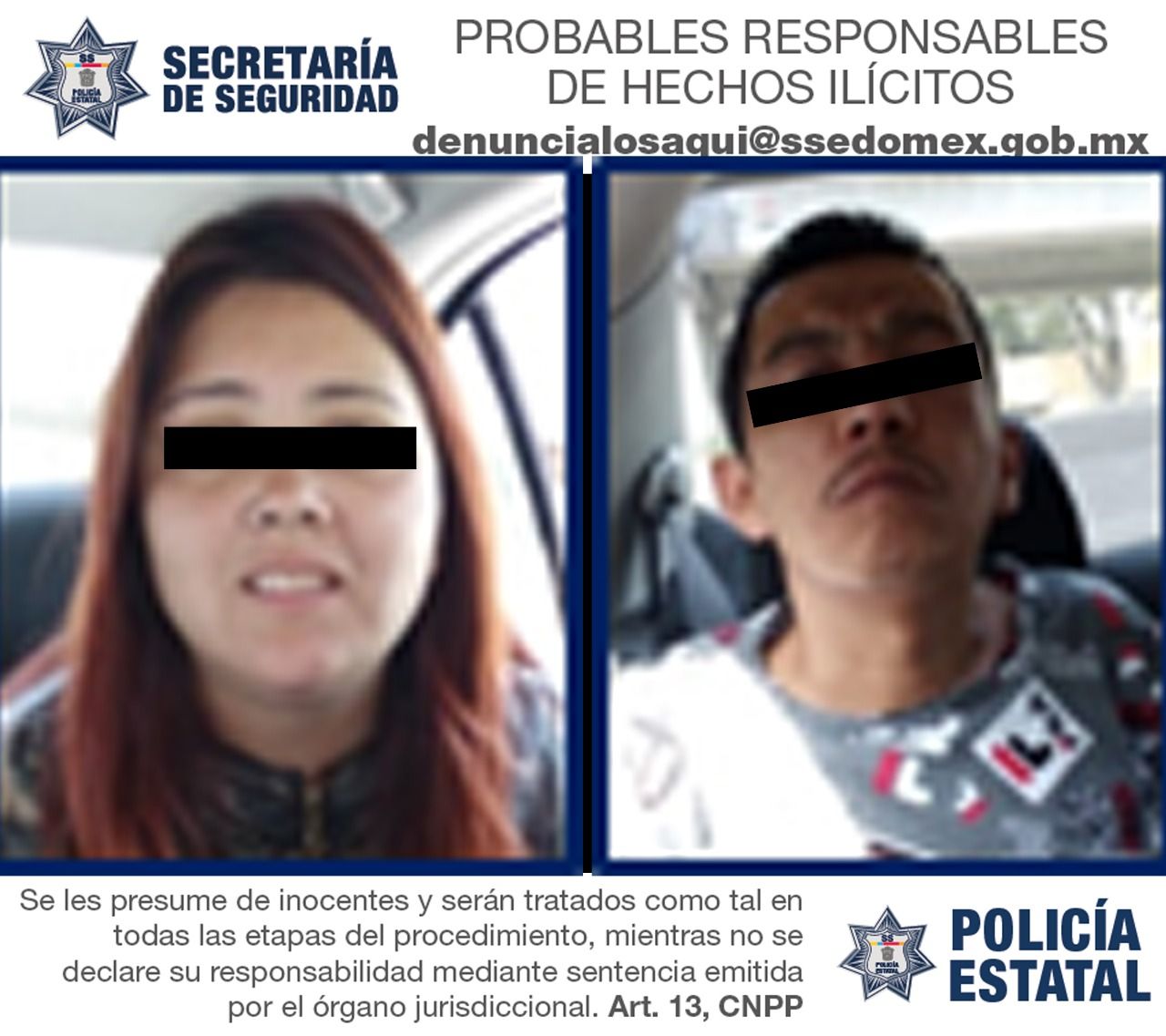 #Caen dos integrantes de una célula delictiva en Ecatepec 