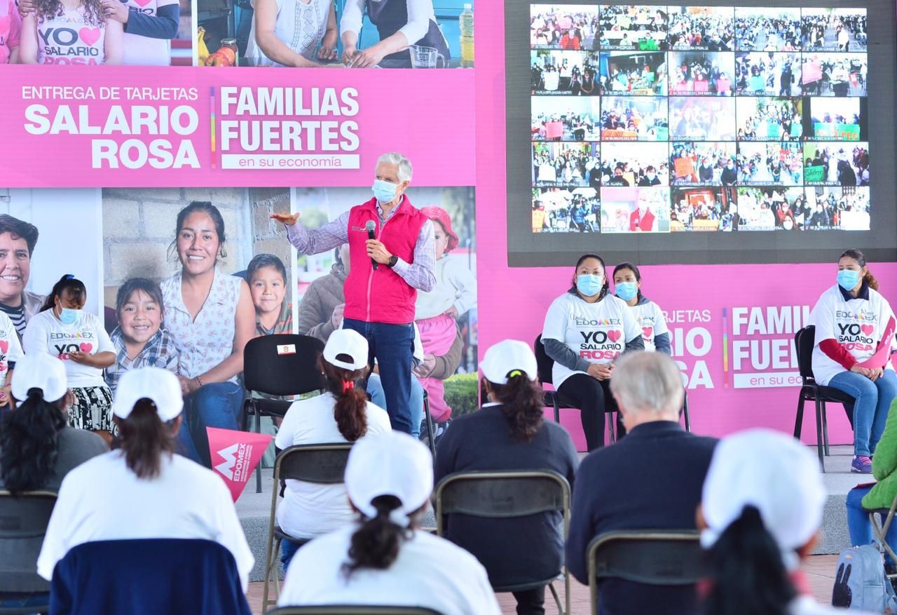 Llega Salario Rosa a las mujeres mexiquenses que más lo necesitan y les brinda apoyo para solventar necesidades familiares: Alfredo Del Mazo