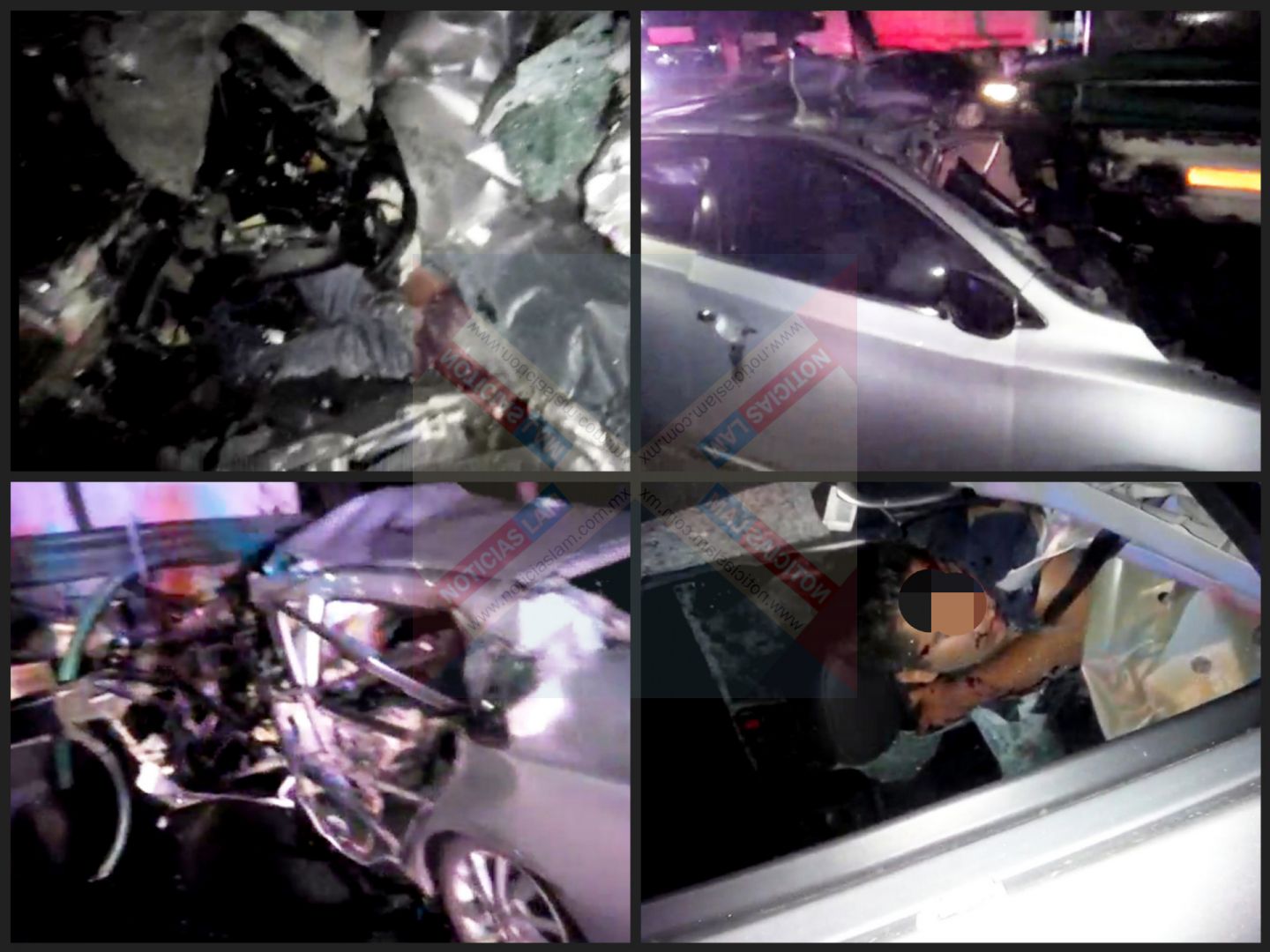 Dos sujetos que viajaban en un vehículo se impactan en la parte trasera de una pipa, sobre la Texcoco-Los Reyes 