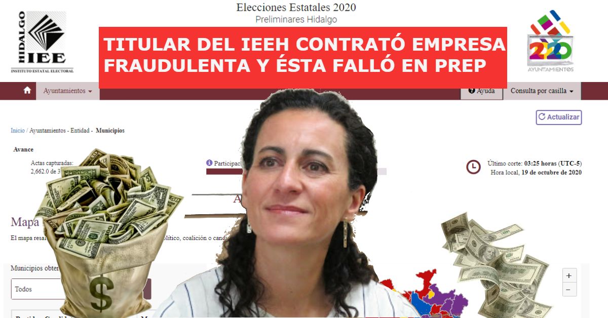 Falló IEEH en Hidalgo: empresa que canceló PREP es fantasma y ya ha defraudado