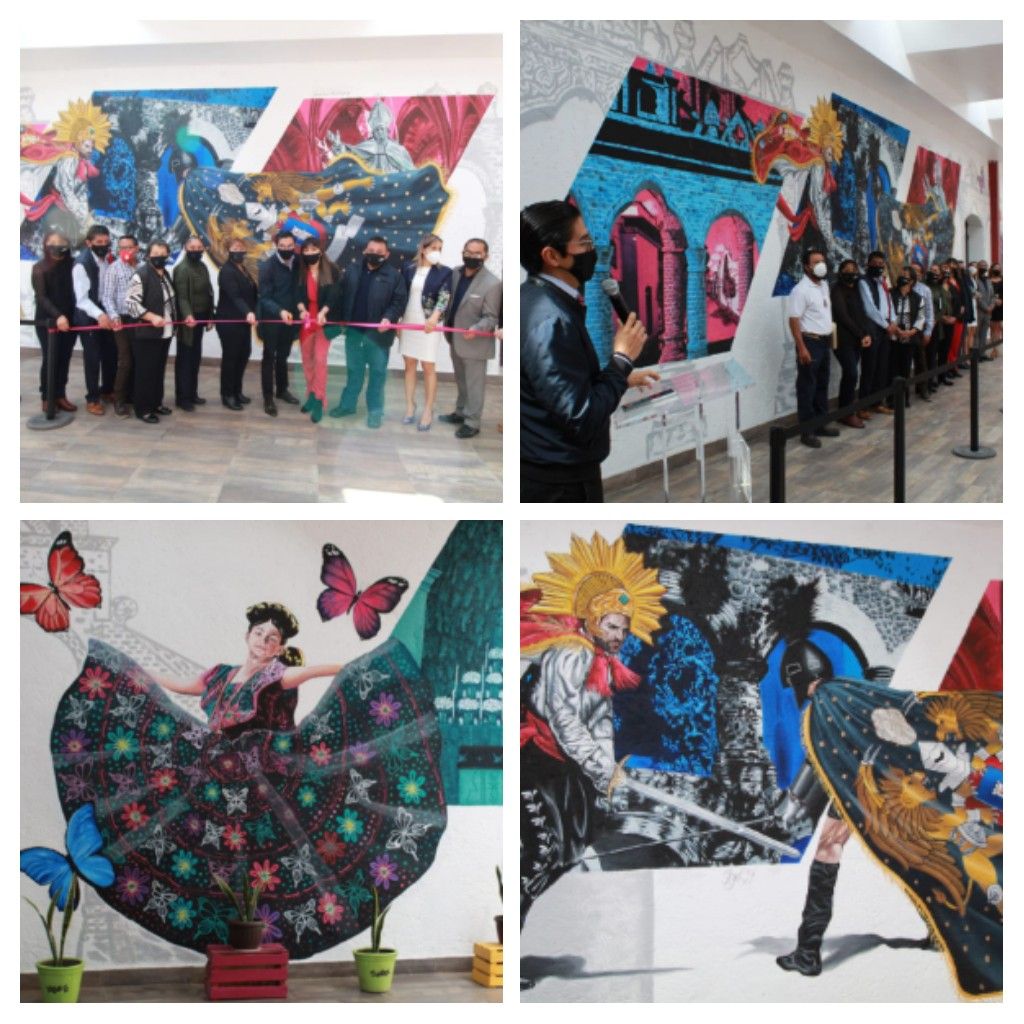 Inauguración del mural "Papalotla: identidad, costumbres y tradiciones".
