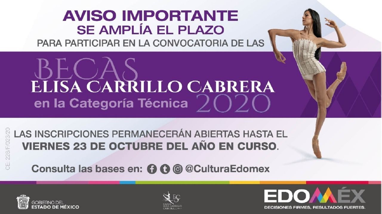 Extienden fecha para #concursar en convocatoria de beca #Elisa Carrillo 