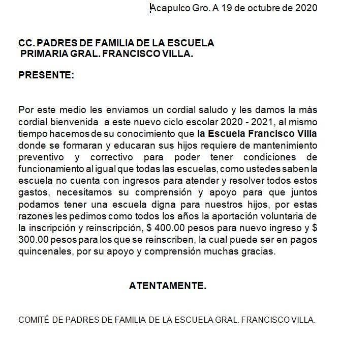 Denuncian paterfamilias de Primaria de Acapulco, que maestros pretenden cobrarles cuota escolar y por despensas recibidas 