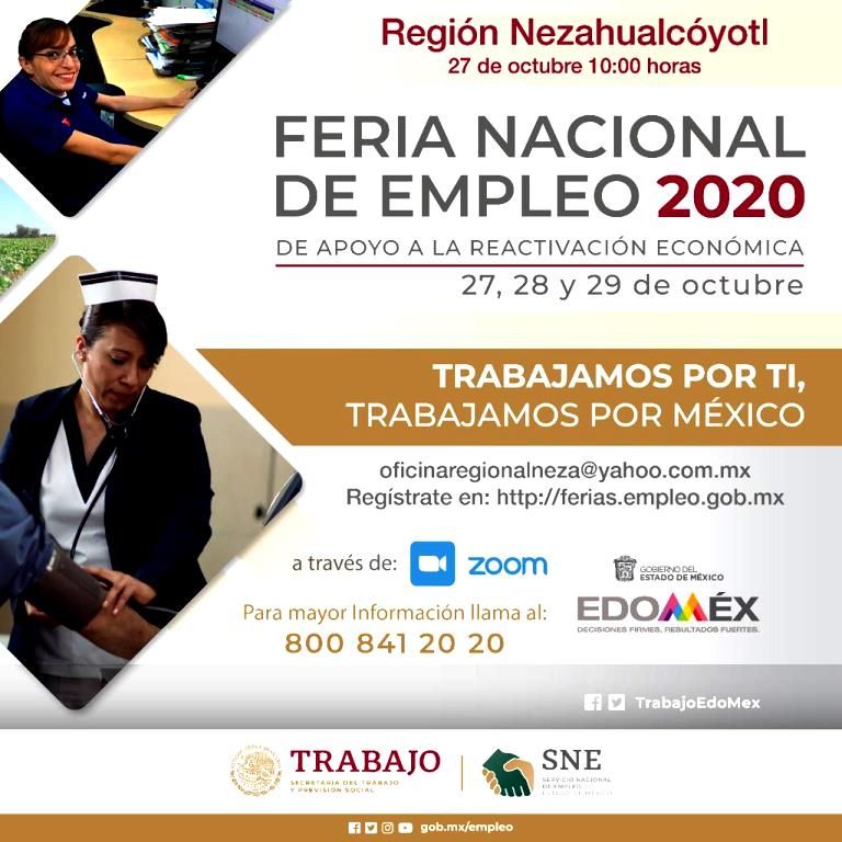 El Estado de México participa en Feria Nacional de Empleo con casi mil vacantes