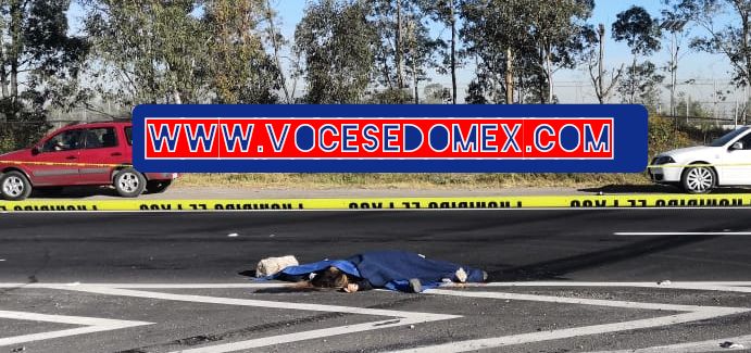 Dejan sin vida a mujer al ser atropellada en la carretera Texcoco - Peñon 