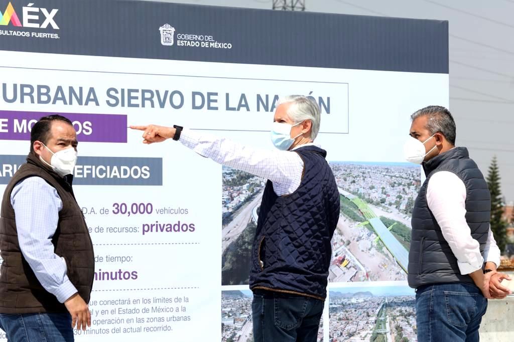 Alfredo del Mazo supervisa obra de la autopista ’Siervo de la Nación’ en Ecatepec
