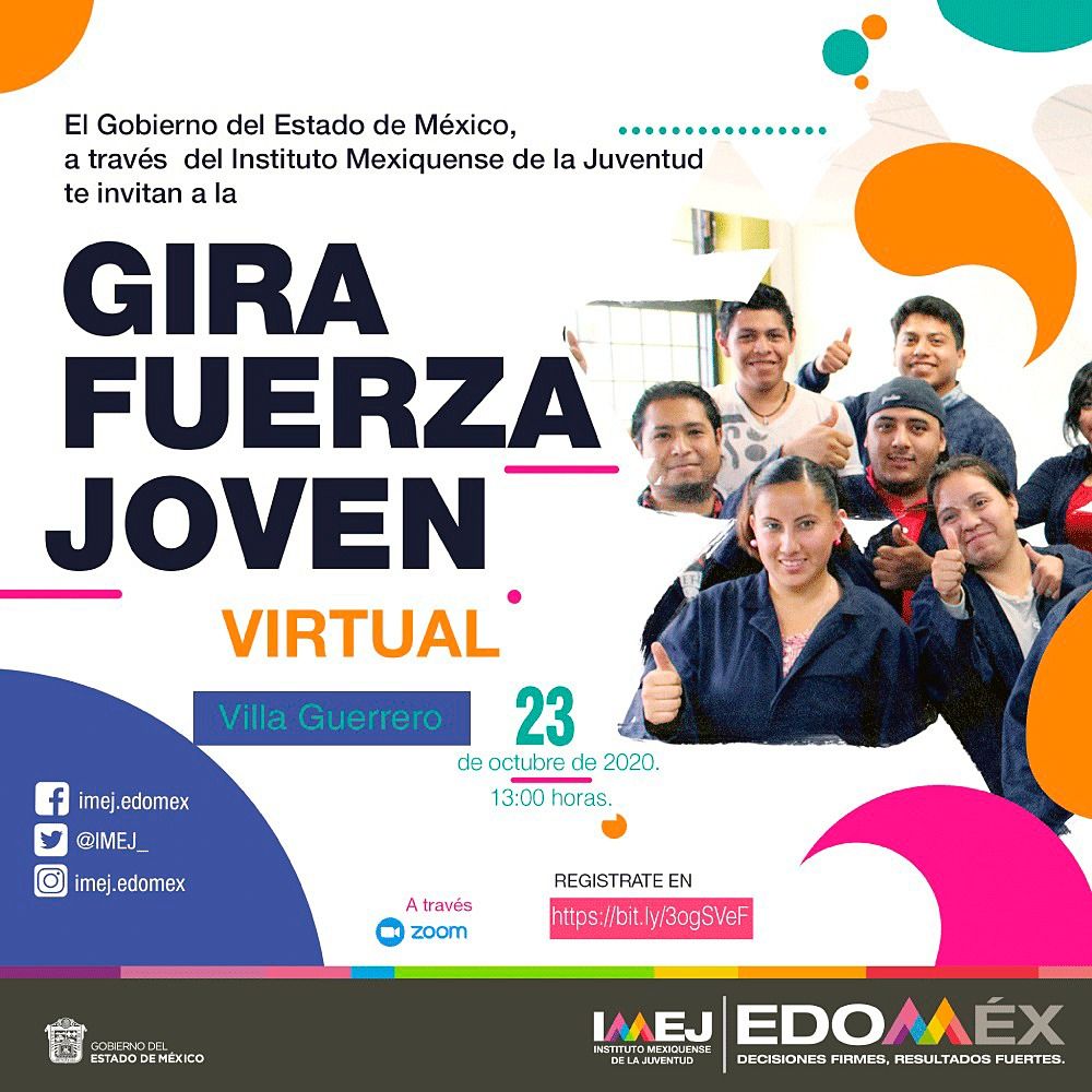 Acerca IMEJ trámites y servicios gubernamentales a jóvenes mexiquenses a través de gira virtual fuerza joven