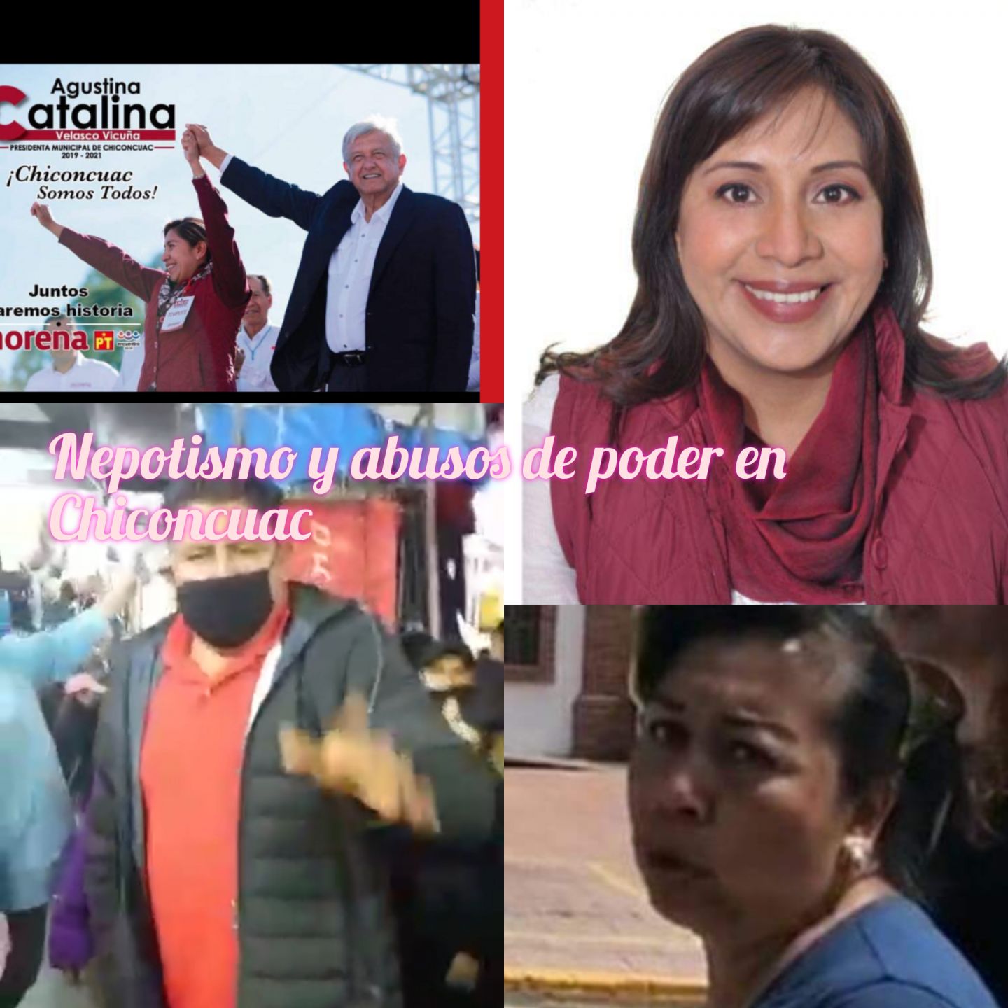 Ya basta de corrupción, nepotismo e inseguridad en Chiconcuac gobernado Catalina Velasco 