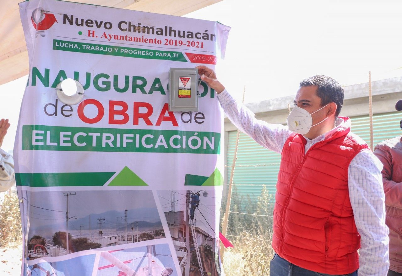 Mejoramos servicio de electrificación en el Ejido Santa María, en Chimalhuacan 