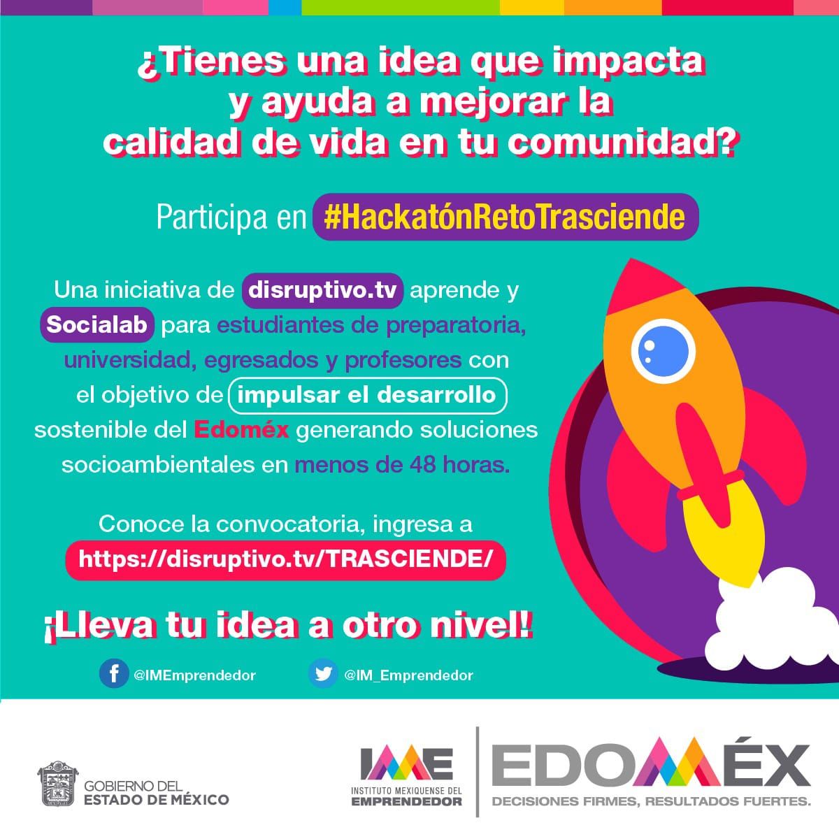 Lanza IME concurso Hackatón Reto Trasciende 2020, para alentar el emprendimiento entre estudiantes